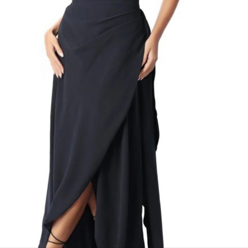 Rene Ruiz Womens Hand Draped Strapless Gown - Picture 5 of 7